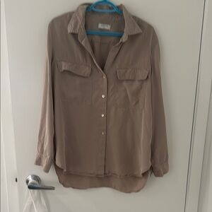 Babaton Beige Button Down Shirt